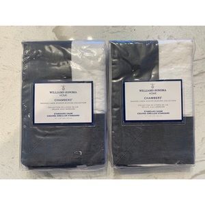 Williams Sonoma Linen Border Shams